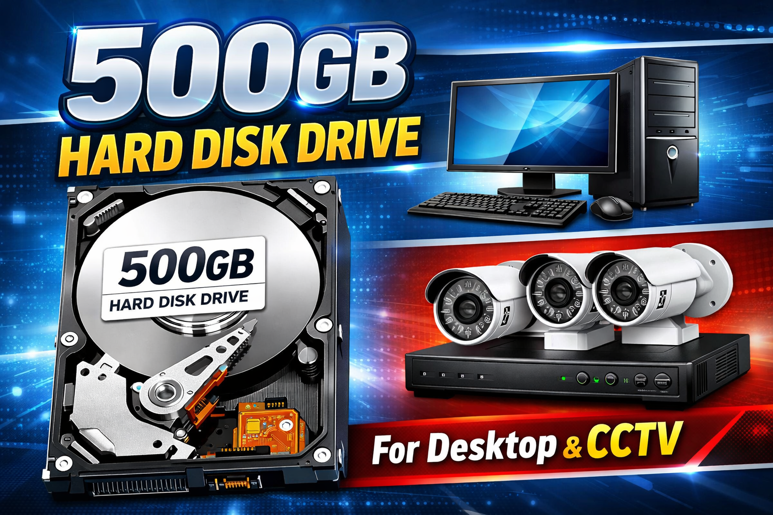 500GB Hard Disk Drive For Desktop/ CCTV
